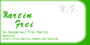 martin frei business card